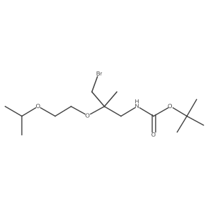 tert-butyl N-{3-bromo-2-methyl-2-[2-(propan-2-yloxy)ethoxy]propyl}carbamate Structure