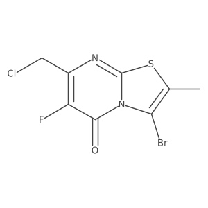 3-Bromo-7-(chloromethyl)-6-fluoro-2-methyl-5H-thiazolo[3,2-a]pyrimidin-5-one Structure