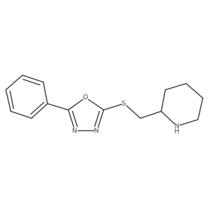 2-phenyl-5-(2-piperidylmethylsulfanyl)-1,3,4-oxadiazole Structure
