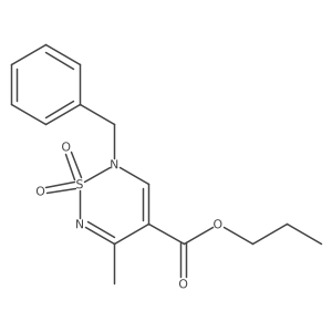 propyl 2-benzyl-5-methyl-2H-1,2,6-thiadiazine-4-carboxylate 1,1-dioxide结构式