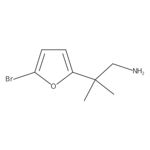 2-(5-Bromofuran-2-yl)-2-methylpropan-1-amine结构式
