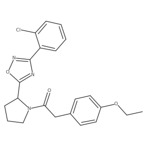 3-(2-Chlorophenyl)-5-{1-[(4-ethoxyphenyl)acetyl]pyrrolidin-2-yl}-1,2,4-oxadiazole Structure