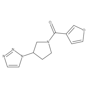 (3-(1H-1,2,3-triazol-1-yl)pyrrolidin-1-yl)(furan-3-yl)methanone Structure