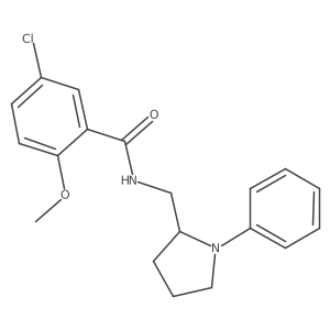 5-chloro-2-methoxy-N-[(1-phenylpyrrolidin-2-yl)methyl]benzamide结构式