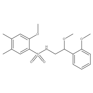 2-methoxy-N-(2-methoxy-2-(2-methoxyphenyl)ethyl)-4,5-dimethylbenzenesulfonamide结构式