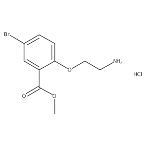 Methyl 2-(2-aminoethoxy)-5-bromobenzoate;hydrochloride结构式