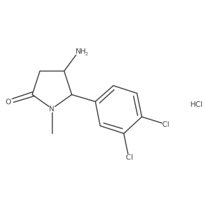 4-Amino-5-(3,4-dichlorophenyl)-1-methylpyrrolidin-2-one hydrochloride Structure