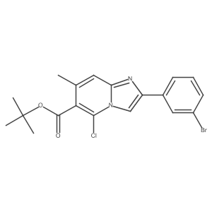 tert-Butyl 2-(3-bromophenyl)-5-chloro-7-methylimidazo[1,2-a]pyridine-6-carboxylate结构式