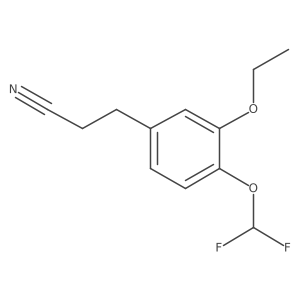 3-(4-(Difluoromethoxy)-3-ethoxyphenyl)propanenitrile Structure
