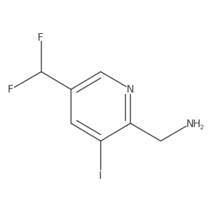 2-(Aminomethyl)-5-(difluoromethyl)-3-iodopyridine Structure
