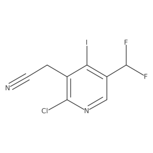 2-(2-Chloro-5-(difluoromethyl)-4-iodopyridin-3-yl)acetonitrile Structure