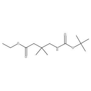 Ethyl 4-((tert-butoxycarbonyl)amino)-3,3-dimethylbutanoate Structure
