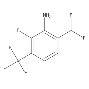 Benzenamine, 6-(difluoromethyl)-2-fluoro-3-(trifluoromethyl)- Structure
