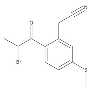 2-(2-Bromopropanoyl)-5-(methylthio)phenylacetonitrile Structure