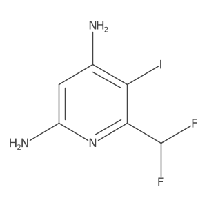 6-(Difluoromethyl)-5-iodopyridine-2,4-diamine Structure