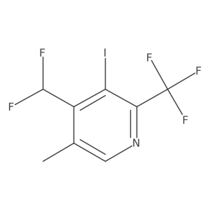 4-(Difluoromethyl)-3-iodo-5-methyl-2-(trifluoromethyl)pyridine结构式