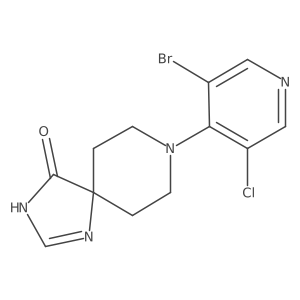 8-(3-Bromo-5-chloropyridin-4-yl)-1,3,8-triazaspiro[4.5]dec-1-en-4-one Structure