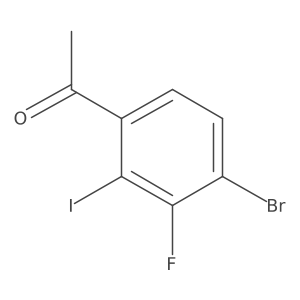 4'-Bromo-3'-fluoro-2'-iodoacetophenone结构式