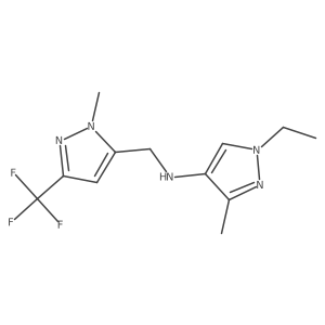 1-Ethyl-3-methyl-N-{[1-methyl-3-(trifluoromethyl)-1H-pyrazol-5-YL]methyl}-1H-pyrazol-4-amine Structure