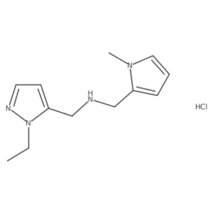 1-(1-ethyl-1H-pyrazol-5-yl)-N-[(1-methyl-1H-pyrrol-2-yl)methyl]methanamine结构式