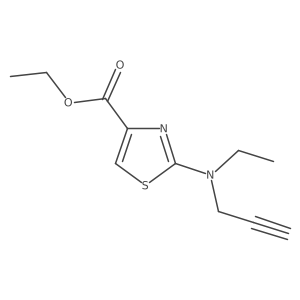 Ethyl 2-[ethyl(prop-2-yn-1-yl)amino]-1,3-thiazole-4-carboxylate结构式