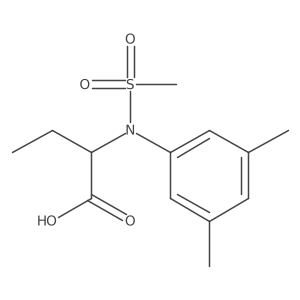 2-[(3,5-Dimethylphenyl)(methylsulfonyl)amino]butanoic acid Structure