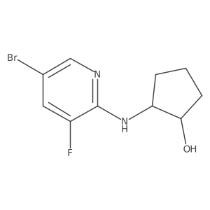 2-[(5-Bromo-3-fluoropyridin-2-yl)amino]cyclopentan-1-ol结构式