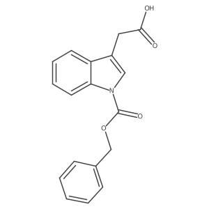 1-(Benzyloxycarbonyl)indol-3-yl acetic Acid结构式