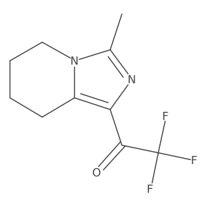 2,2,2-trifluoro-1-{3-methyl-5H,6H,7H,8H-imidazo[1,5-a]pyridin-1-yl}ethan-1-one结构式