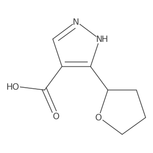 5-(oxolan-2-yl)-1H-pyrazole-4-carboxylic acid Structure