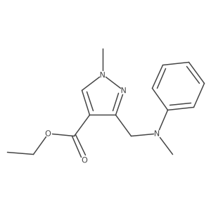 ethyl 1-methyl-3-{[methyl(phenyl)amino]methyl}-1H-pyrazole-4-carboxylate Structure