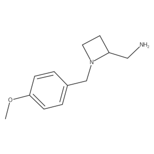 {1-[(4-Methoxyphenyl)methyl]azetidin-2-yl}methanamine结构式