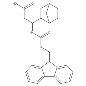 (3R)-3-{bicyclo[2.2.1]heptan-2-yl}-3-({[(9H-fluoren-9-yl)methoxy]carbonyl}amino)propanoic acid结构式