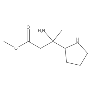 Methyl 3-amino-3-(pyrrolidin-2-yl)butanoate结构式