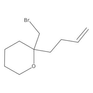 2-(Bromomethyl)-2-(but-3-en-1-yl)oxane结构式