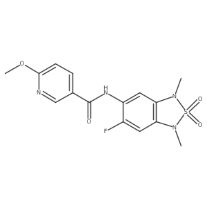 N-(6-fluoro-1,3-dimethyl-2,2-dioxido-1,3-dihydrobenzo[c][1,2,5]thiadiazol-5-yl)-6-methoxynicotinamide Structure