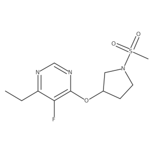 4-Ethyl-5-fluoro-6-((1-(methylsulfonyl)pyrrolidin-3-yl)oxy)pyrimidine Structure