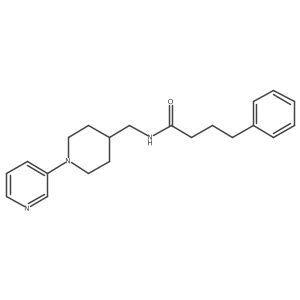 4-phenyl-N-((1-(pyridin-3-yl)piperidin-4-yl)methyl)butanamide结构式