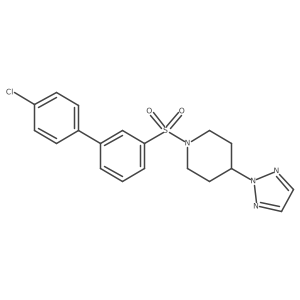 1-((4'-chloro-[1,1'-biphenyl]-3-yl)sulfonyl)-4-(2H-1,2,3-triazol-2-yl)piperidine结构式