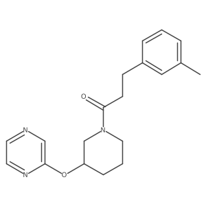 1-(3-(Pyrazin-2-yloxy)piperidin-1-yl)-3-(m-tolyl)propan-1-one Structure