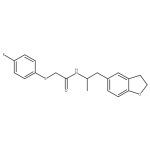 N-(1-(2,3-dihydrobenzofuran-5-yl)propan-2-yl)-2-((4-fluorophenyl)thio)acetamide Structure
