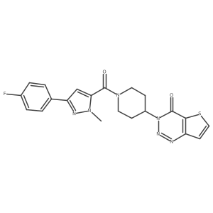 3-(1-(3-(4-fluorophenyl)-1-methyl-1H-pyrazole-5-carbonyl)piperidin-4-yl)thieno[3,2-d][1,2,3]triazin-4(3H)-one Structure
