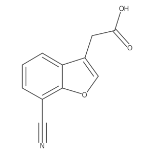 2-(7-Cyano-1-benzofuran-3-yl)acetic acid结构式