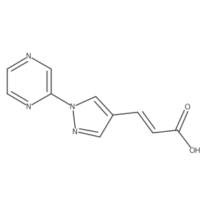 (2E)-3-[1-(pyrazin-2-yl)-1H-pyrazol-4-yl]prop-2-enoic acid结构式