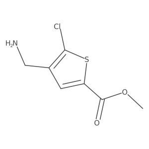 Methyl 4-(aminomethyl)-5-chlorothiophene-2-carboxylate结构式