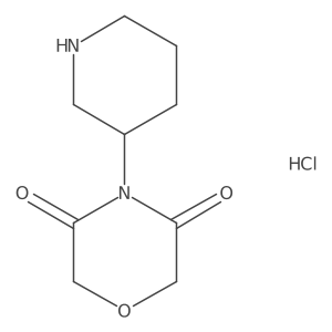 4-(Piperidin-3-yl)morpholine-3,5-dione hydrochloride Structure