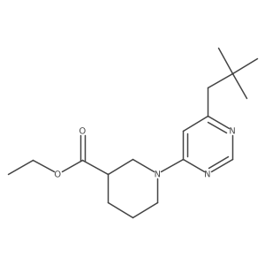 Ethyl 1-[6-(2,2-dimethylpropyl)pyrimidin-4-yl]piperidine-3-carboxylate Structure