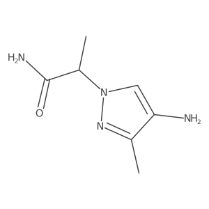 2-(4-amino-3-methyl-1H-pyrazol-1-yl)propanamide Structure