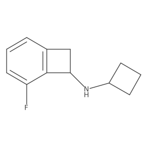 N-cyclobutyl-5-fluorobicyclo[4.2.0]octa-1(6),2,4-trien-7-amine结构式
