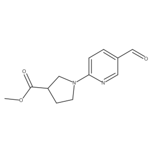 Methyl 1-(5-formylpyridin-2-yl)pyrrolidine-3-carboxylate Structure